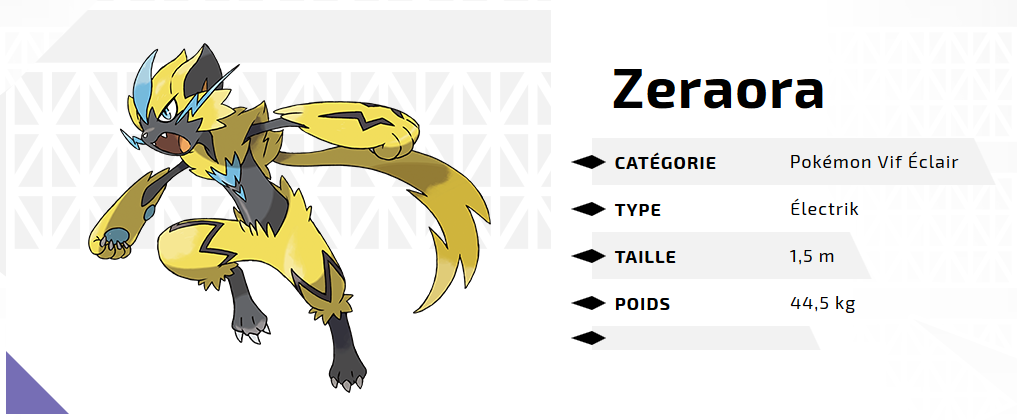 Zeraora pokémon ultra sun moon soleil lune
