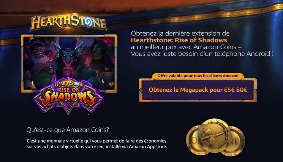 hearthstone amazon coins