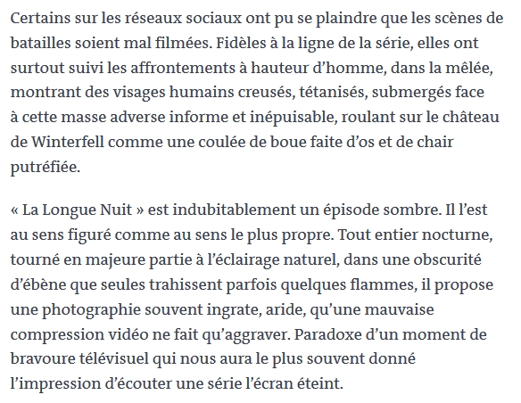 Game of Thrones OCS qualité streaming