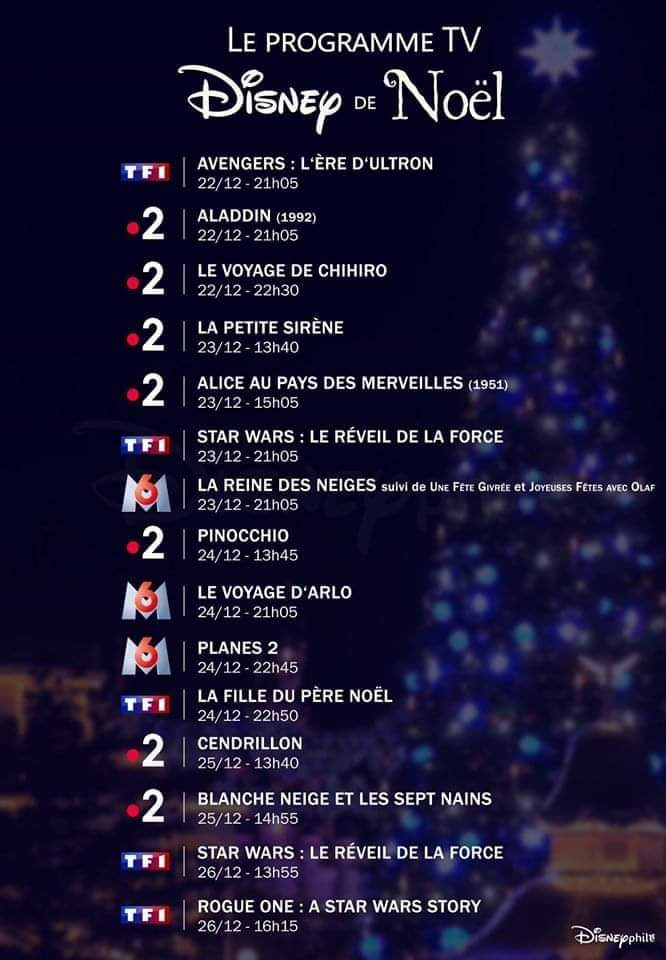 programme TV Noël Disney